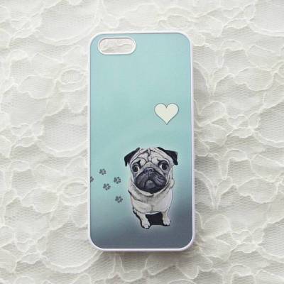 iPhone 5S Handy Schale "Mops OSKAR" /// ABVERKAUF-letztes Stück!