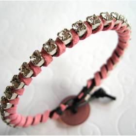 Armband Strass Rhinestone Veloursband
