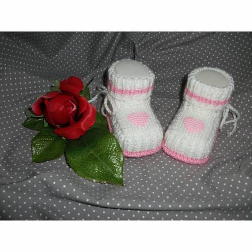 Babyschuhe gestrickt, Babyschühchen, Babysocken *Lavinia*