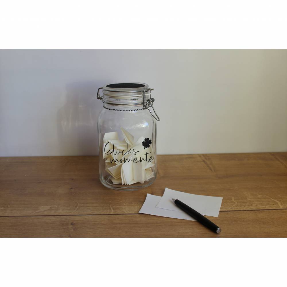 Glücksmomente, Glücksglas, Erinnerungsglas aus der Manufaktur Karla Bild 2