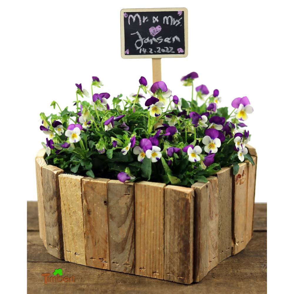 Rustikale BLUMENKISTE HERZ aus Obstkistenbrettern Hochzeit TISCHDEKO Valentin Individuelles Holz Geschenk Übertopf Pflanzschale Blumentopf