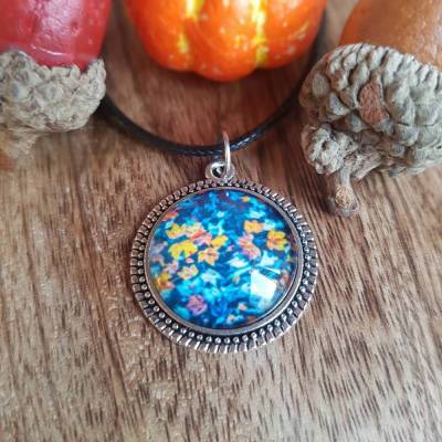 buntes Herbstlaub Anhänger Cabochon 20mm Herbst 