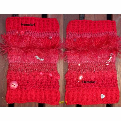Twiddlemuff * 1 Stk. ARMSTULPE rot * Sensorik Alzheimer Demenz * Beschäftigungsmuff MUFF für unterwegs