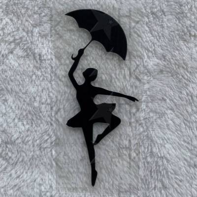 Bügelbild - Ballerina mit Schirm / Tänzerin - viele mögliche Farben