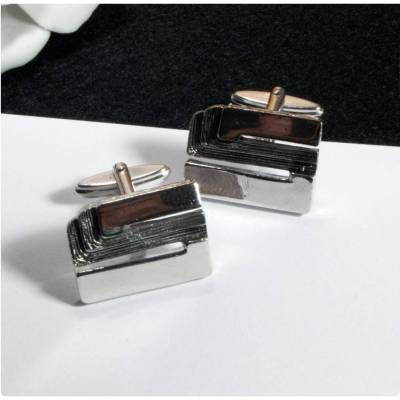 Vintage Manschettenknöpfe 70er Jahre silberfarben – Stilvoller Männer Schmuck Geschenk