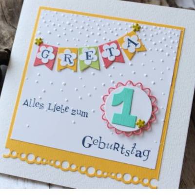 Glückwunschkarte für Kinder, Kindergeburtstag, mit Namen und Zahl personalisierbar