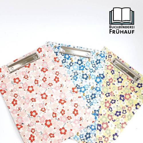 Klemmbrett DIN A4 Clipboard Pinnwand Kirschblüten verschiedene Farben
