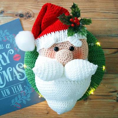 Häkelanleitung Weihnachtsmann Türkranz - PDF Datei