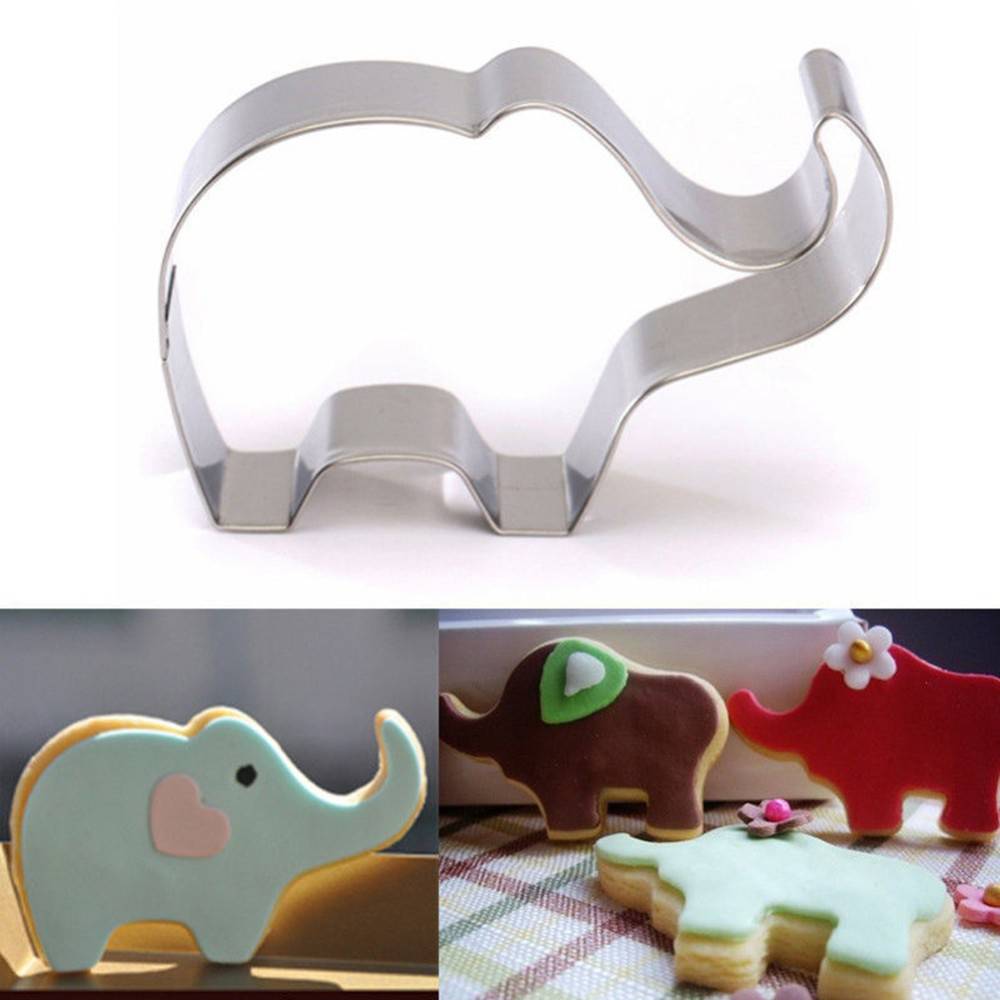 Ausstechform , Elefant , Edelstahl, Plätzchen, Form für Gebäck, backen, Formen, 67x61 mm