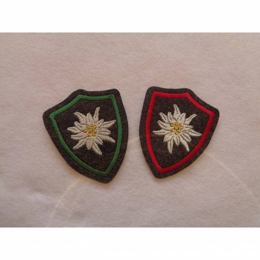 Applikation / Aufnäher Wappen mit gesticktem Edelweiss, Edelweisswappen Bild 1