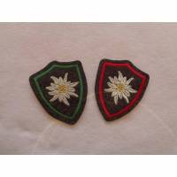 Applikation / Aufnäher Wappen mit gesticktem Edelweiss, Edelweisswappen