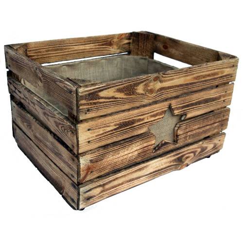 Große Rustikale Adventskiste Vintage Holzkiste für Adventsgeschenke Tischdeko Weihnachten Kiste Adventskalender aus Holz Weihnachtsgeschenke
