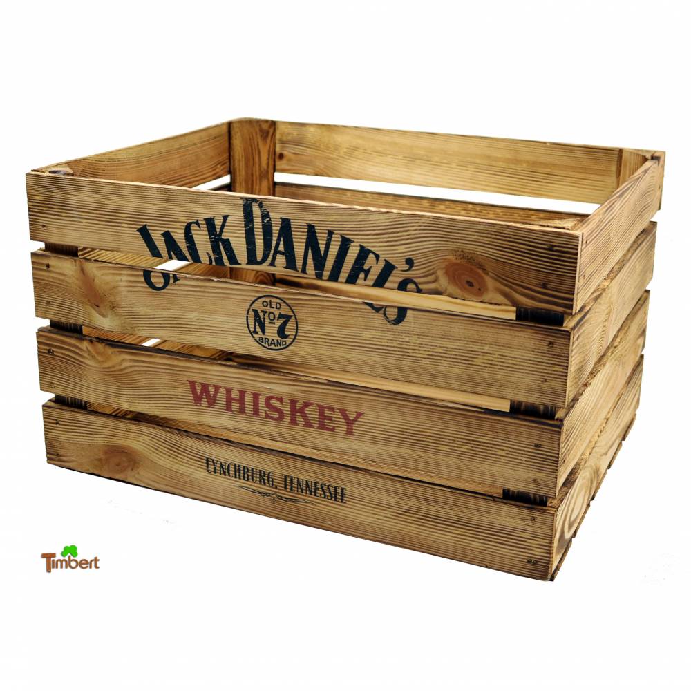 Rustikale Whiskeykiste Holzkiste mit Whisky Branding Vintage Geschenkekiste Bücherkiste Getränkekiste Bar Geschenkkorb Männer Vatertag Deko