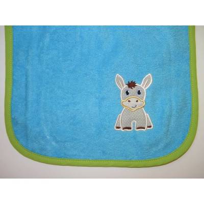 Lätzchen, Schlupflätzchen, Latz, Babylatz, bestickt, Esel, Applikation, mit Name, personalisiert, Riesenschlupflatz, Dieda