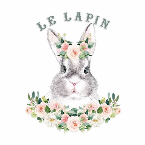 Bügelbild - Ostern - Vintage - Shabby - Nostalgie - Transfer - Hase - 3342