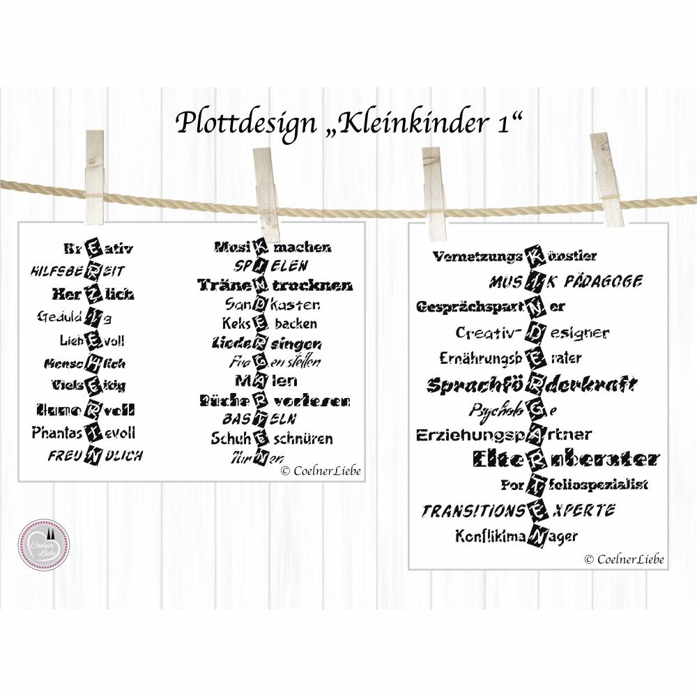 Plotterdatei Erzieher und Kindergarten Bild 4