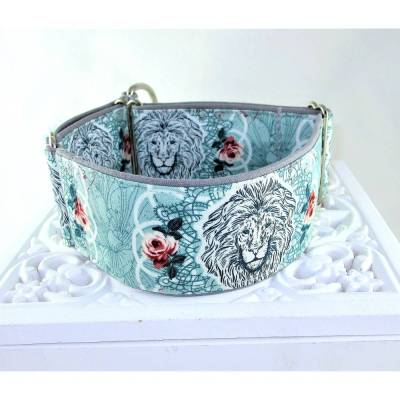 Windhundhalsband "The King" Hundehalsband Halsband Designerhalsband Hund verstellbar Martingale mit Zugstopp