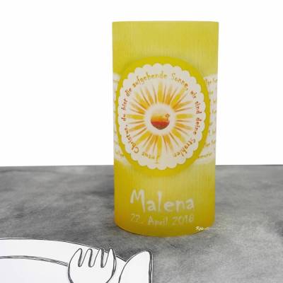 Lichthülle Kommunion Sonne gelb