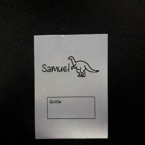 Textiletiketten Dinosaurier