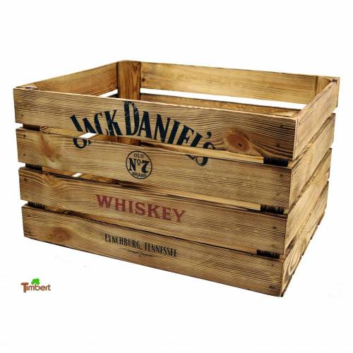 Vintage Whisky Kiste Holzkiste mit Whiskey Branding Rustikal Geschenkekiste Bücherkiste Getränkekiste Bar Geschenk Männer Vatertag Dekokiste