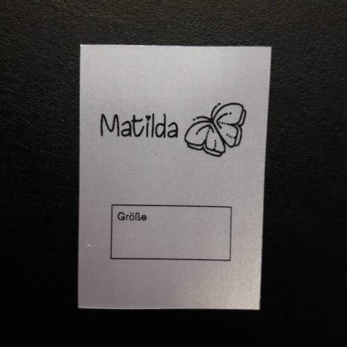 Textiletiketten Schmetterling
