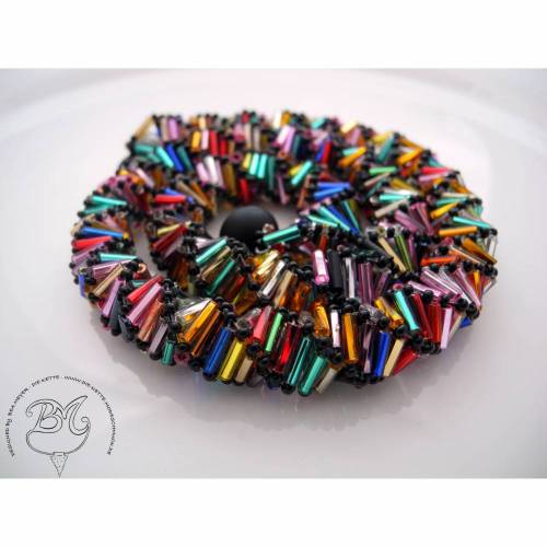Collier bunt schwarz auffallend schön