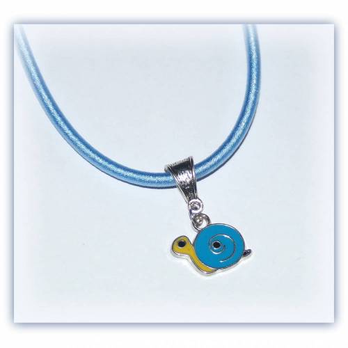 Kette Band mit Anhänger Schnecke, Kinderkette