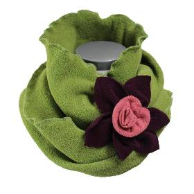 Winter Loopschal Damen Grün – Warmer Bouclé Fleece Loop Schal von la miscela