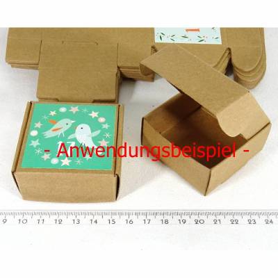 30 Faltschachteln Kraftpapier Karton, Geschenkbox, 5,5x5,5cm Verpackung Schachtel, Gastgeschenk verpacken Schachtel, box craftpaper