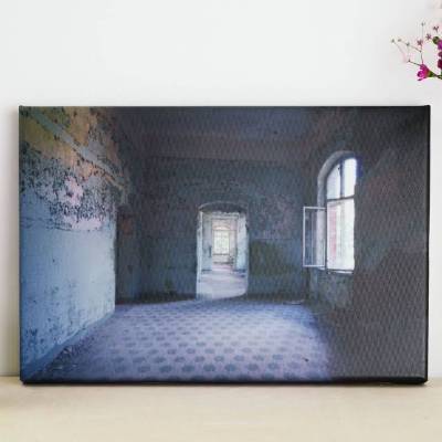 altes Krankenhaus Leinwand Druck Fotografie 20 x 30 cm Kunst Fotografie Wanddeko Wandbild