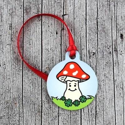 ABVERKAUF /// Anhänger **Gustl Glückspilz** von ZWEIFARBIG 3,2cm Glücksbringer Schlüsselanhänger Geschenk 