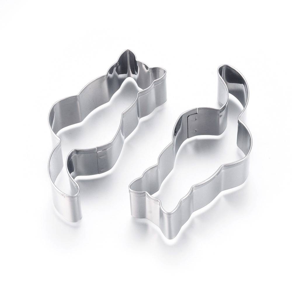 Ausstechform , Katze, Edelstahl, Plätzchen, Form für Gebäck, backen, Formen, 69x30 mm