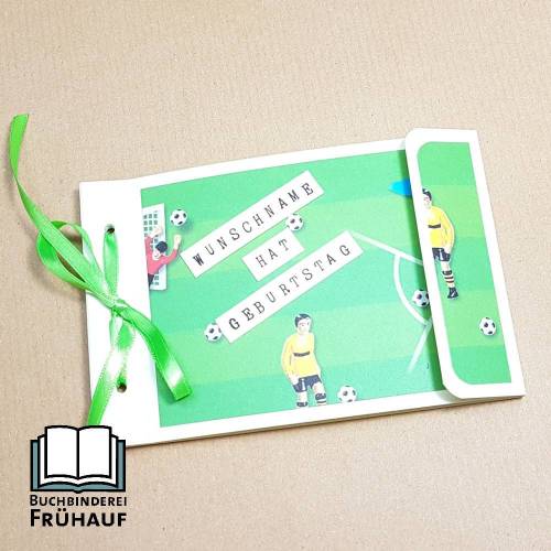 Gutscheinheft zum Geburtstag Glückwunschkarte für ein Sammelgeschenk Fußball