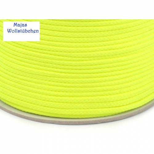 (0,40€/1m) Polyesterkordel 4 mm Durchmesser Kordel  sulphur spring neon