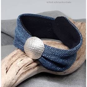 Armband-Upcycling, Jeans und Silber