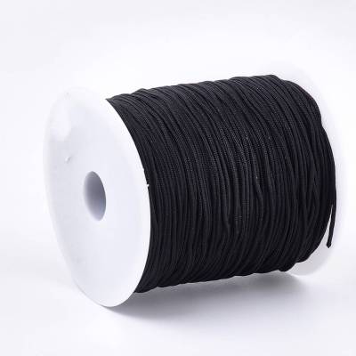 3 Meter Nylon-Schnur, Band, schwarz, Kordel