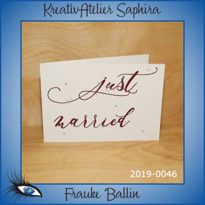 ►2019-0046◄ Karte B6 - LIEBE - "just married"