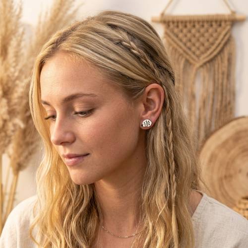 Ohrringe Igel Edelstahl – Ohrstecker silber oder Emaille, Ohrschmuck für Damen