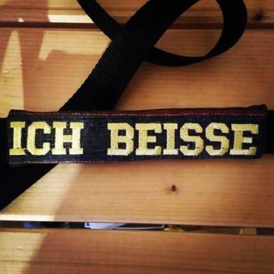 Hundeleinen Überzieher Leinenüberzieher  Warnschild