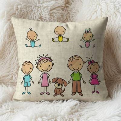 Stickdatei Strichmännchen Familie 1 Mama Papa Baby Junge Mädchen Hund Maschinenstickerei Set 196