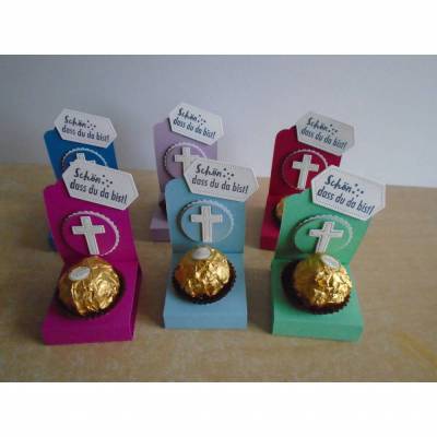 Gastgeschenk zur Konfirmation Kommunion Firmung Junge Mädchen Taufe Gastgeschenke  Goodie Verpackung Kreuz