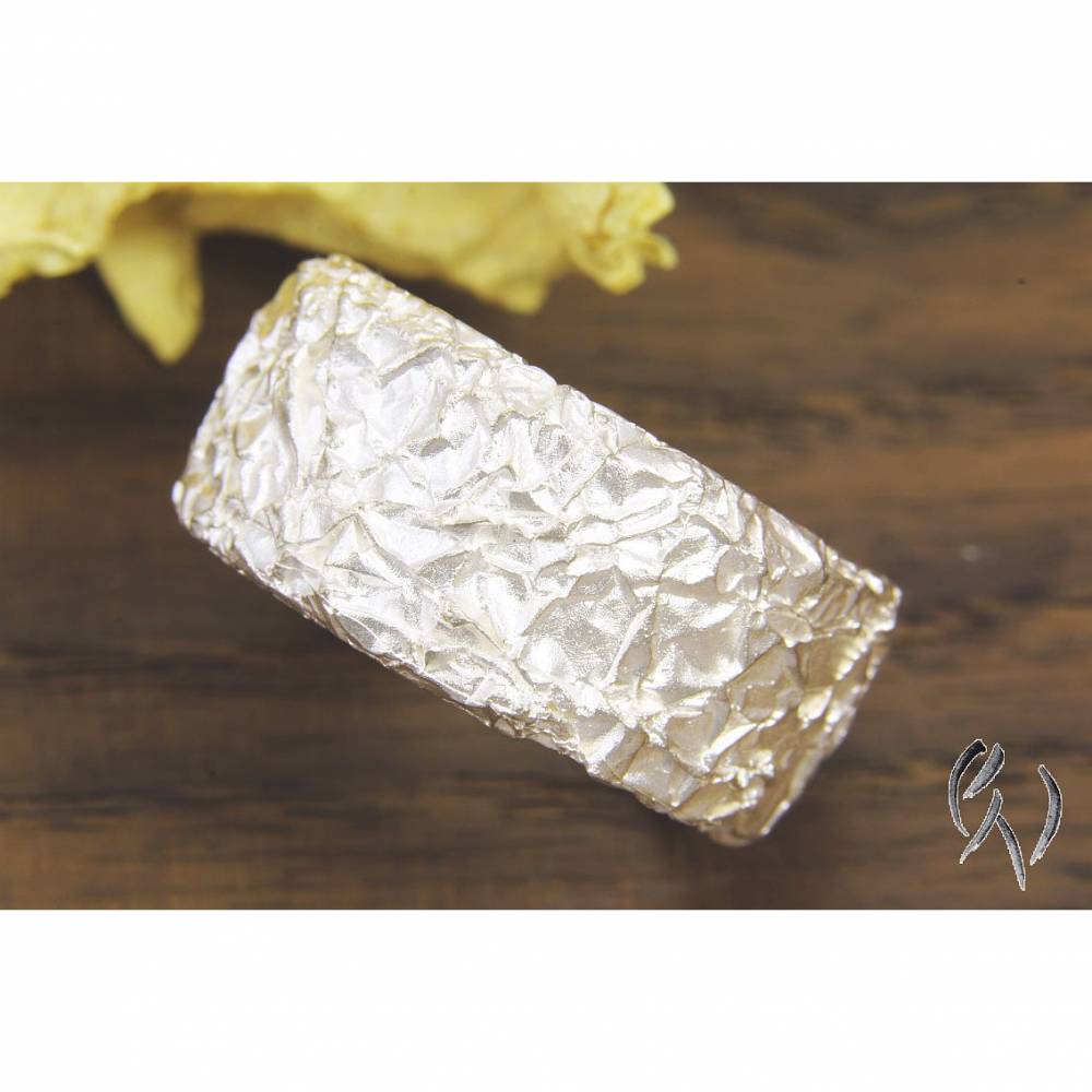 Breiter Ring aus Silber 925/-. Knitterring, ca 10-11 mm Bild 2