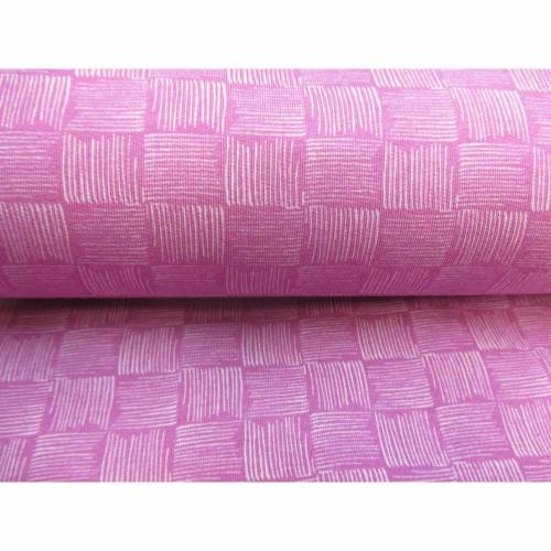 Sweat Baumwolljersey Rick Strichquadrate unangeraut rosa - beere Oeko-Tex Standard 100 (1m/12,-€)