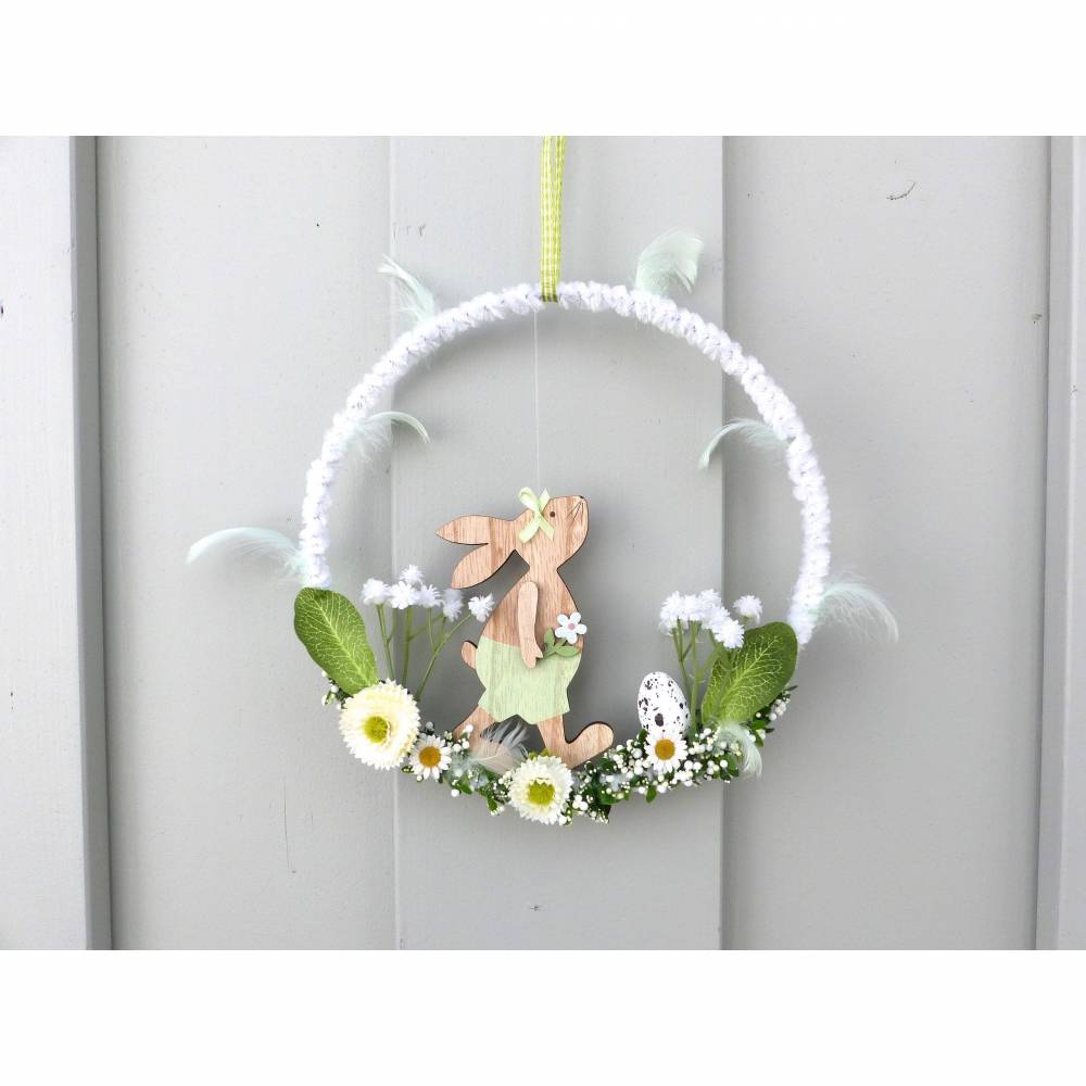 Oster-Türkranz mit Oster-Hase, Geschenk im Frühling Bild 1