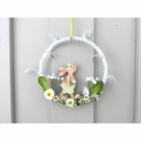 Oster-Türkranz mit Oster-Hase, Geschenk im Frühling