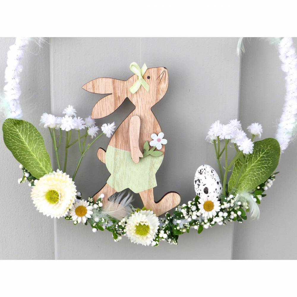Oster-Türkranz mit Oster-Hase, Geschenk im Frühling Bild 5