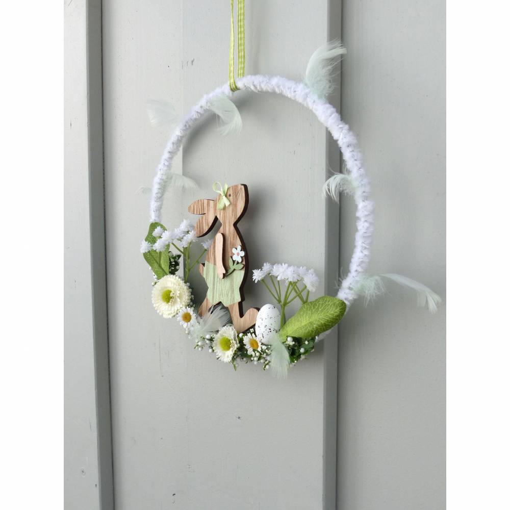 Oster-Türkranz mit Oster-Hase, Geschenk im Frühling Bild 9