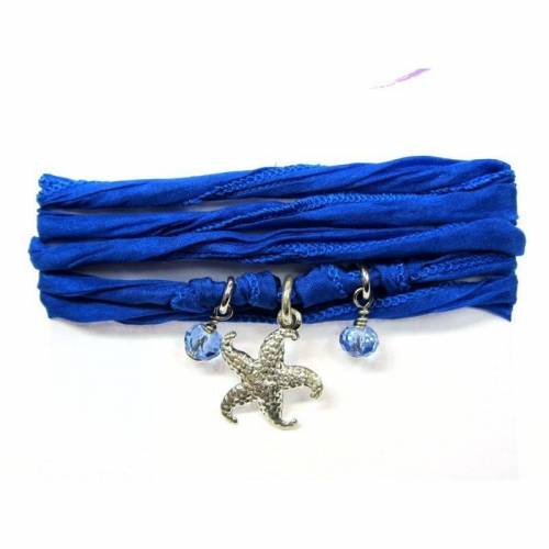 Seidenarmband "SEESTERN" 925 SS