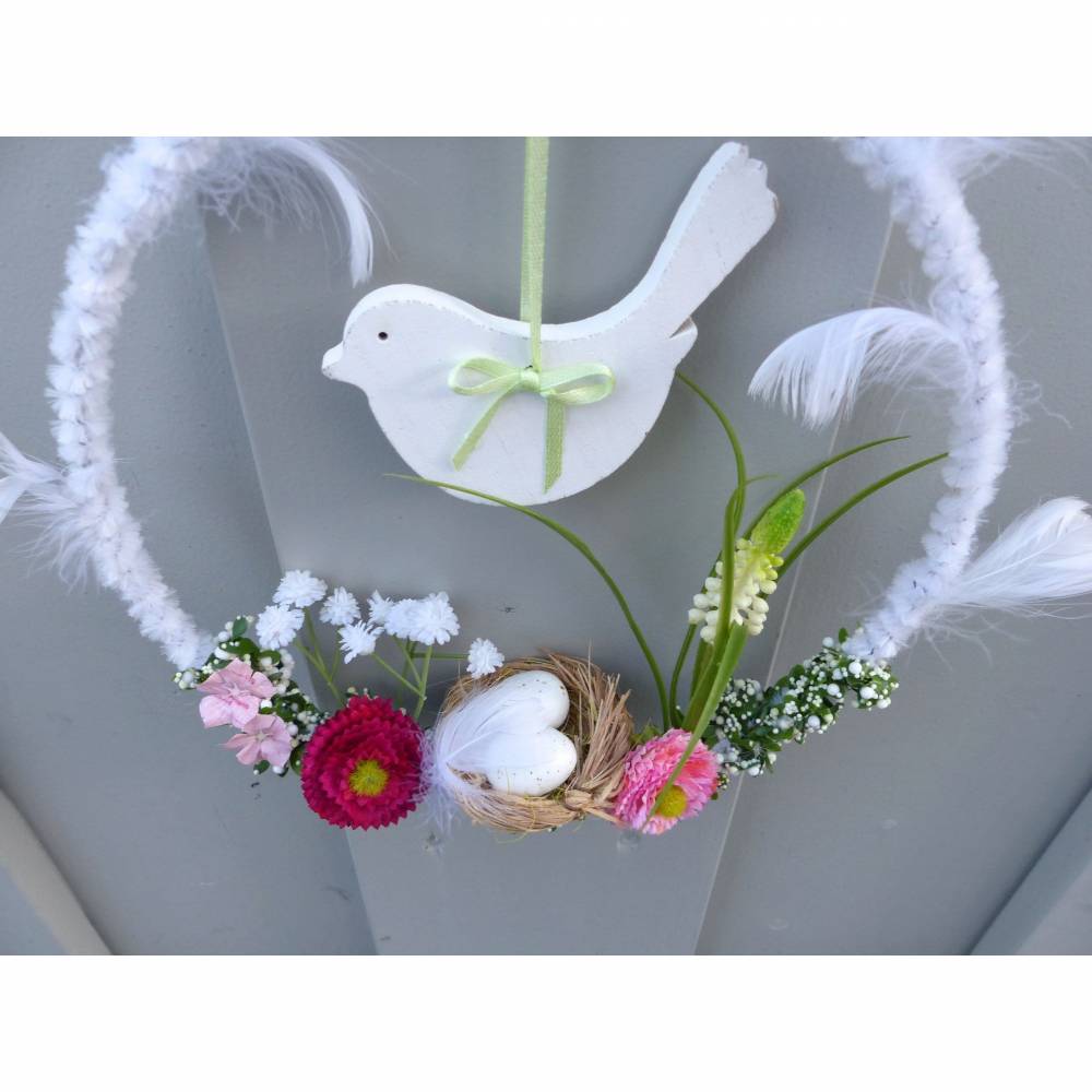 Türkranz mit Vogel-Nest, Geschenk im Frühling Bild 5