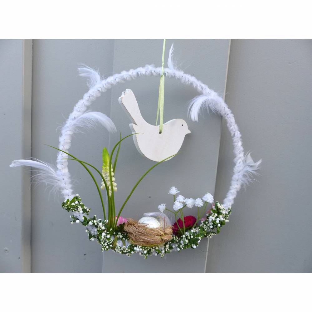 Türkranz mit Vogel-Nest, Geschenk im Frühling Bild 6